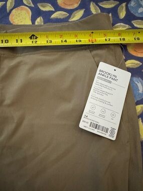 Brooklyn Ankle Pant - Tan,  NWT size 14